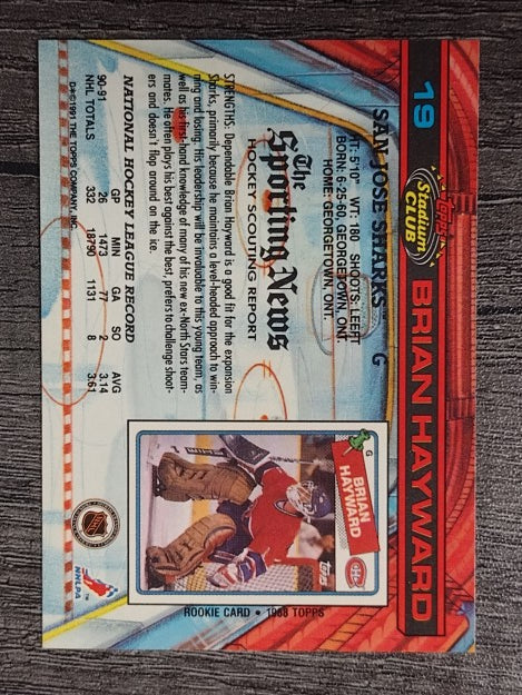 1991-92 Stadium Club #19 Brian Hayward