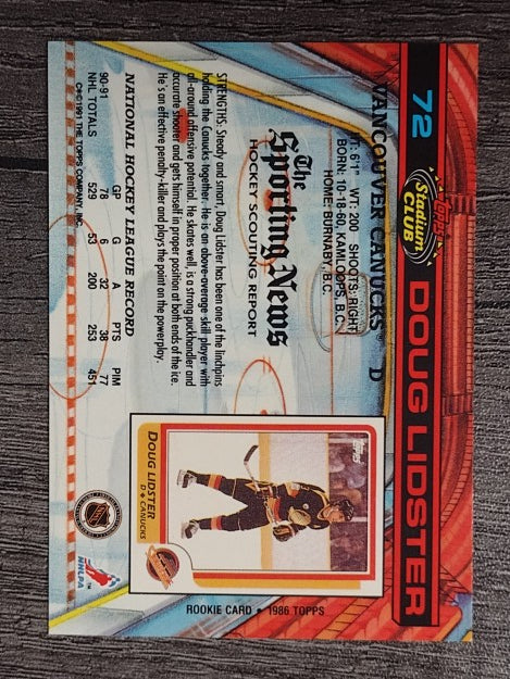 1991-92 Stadium Club #72 Doug Lidster