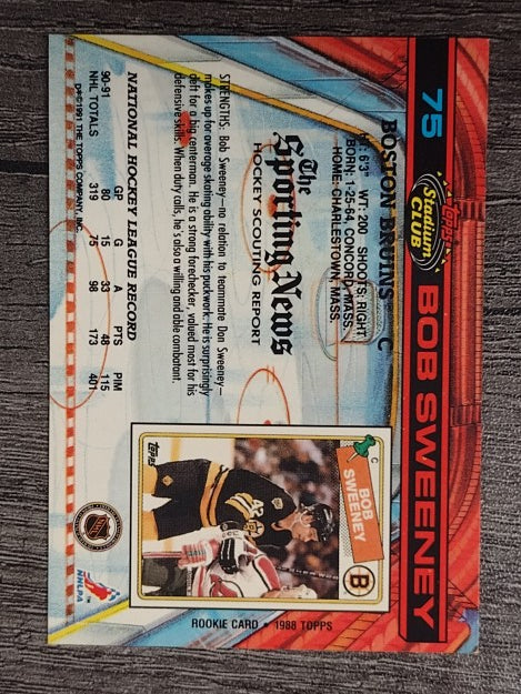 1991-92 Stadium Club #75 Bob Sweeney