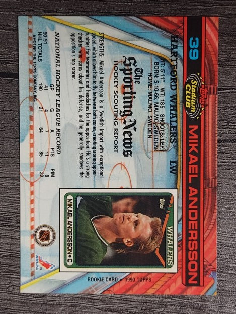 1991-92 Stadium Club #39 Mikael Andersson