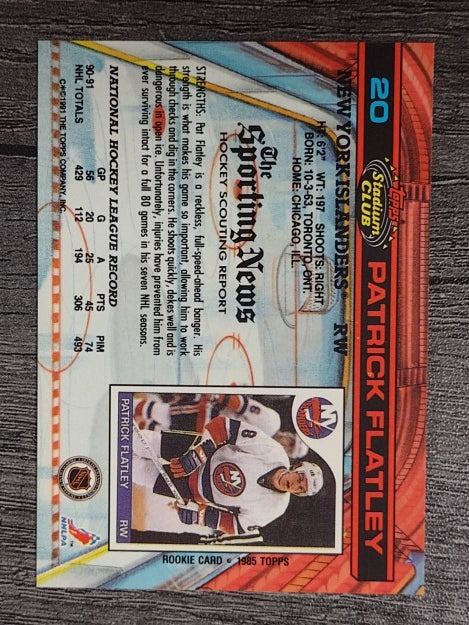 1991-92 Stadium Club #20 Pat Flatley