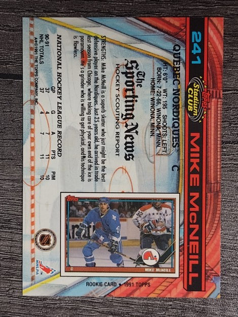 1991-92 Stadium Club #241 Mike McNeil