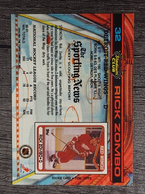1991-92 Stadium Club #32 Rick Zombo