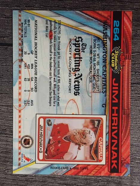 1991-92 Stadium Club #264 Jim Hrivnak