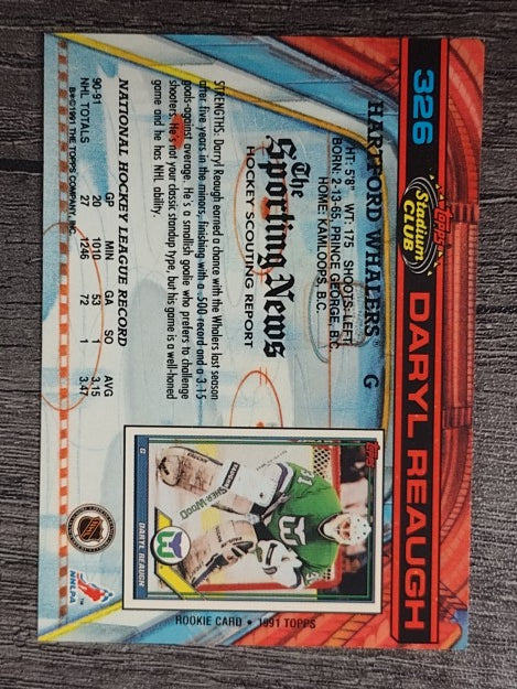 1991-92 Stadium Club #326 Daryl Reaugh