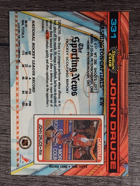 1991-92 Stadium Club #331 John Druce