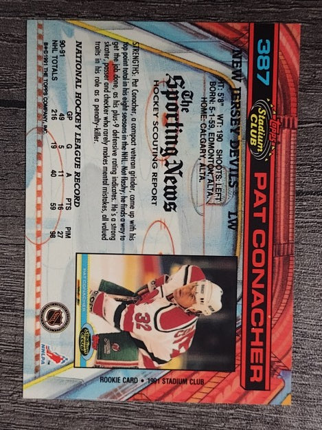 1991-92 Stadium Club #387 Pat Conacher