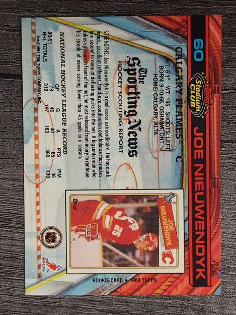 1991-92 Stadium Club #60 Joe Nieuwendyk