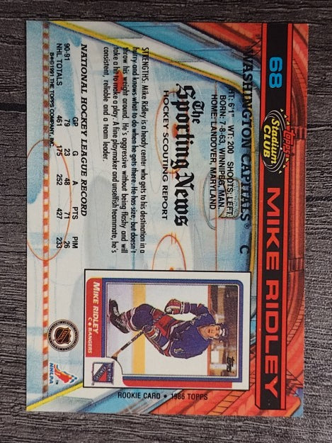 1991-92 Stadium Club #68 Mike Ridley