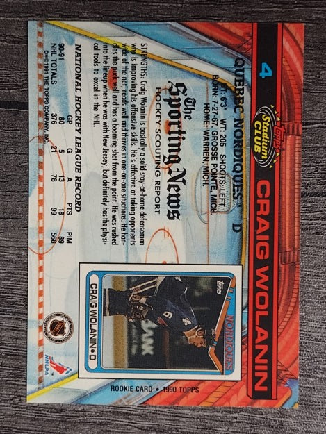 1991-92 Stadium Club #4 Craig Wolanin
