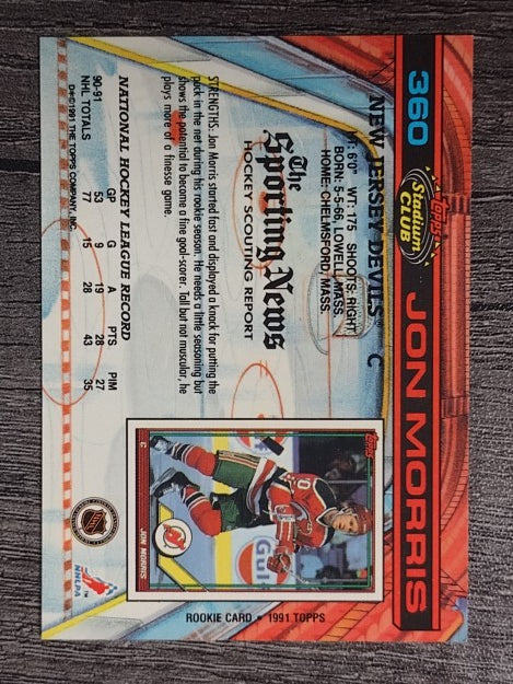 1991-92 Stadium Club #360 Jon Morris