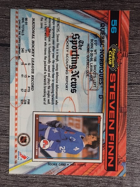 1991-92 Stadium Club #56 Steven Finn