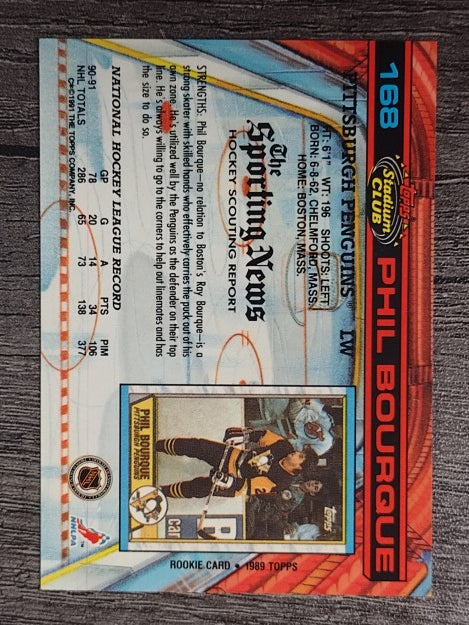 1991-92 Stadium Club #168 Phil Bourque