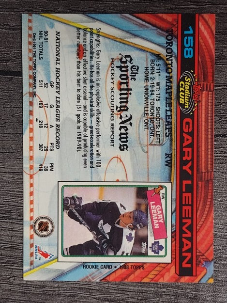 1991-92 Stadium Club #158 Gary Leeman