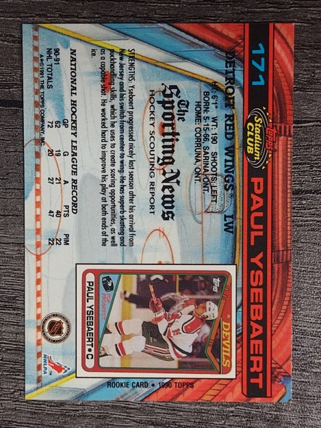 1991-92 Stadium Club #171 Paul Ysebaert