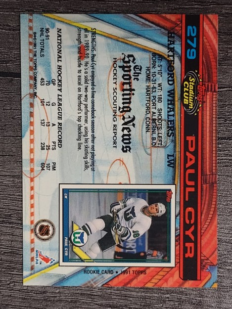 1991-92 Stadium Club #279 Paul Cyr