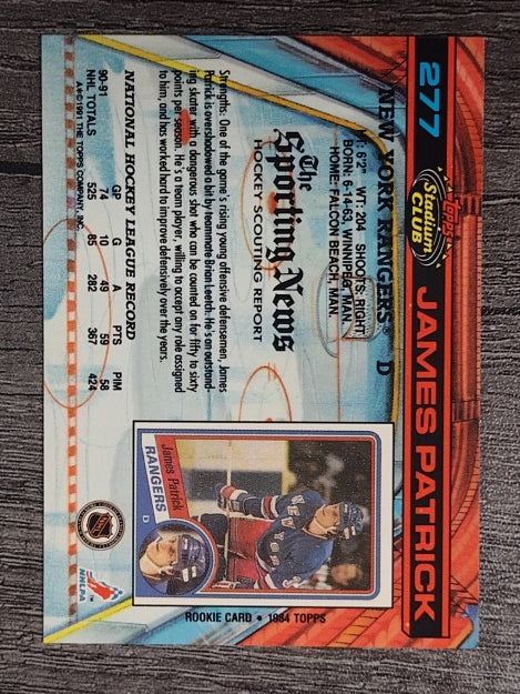 1991-92 Stadium Club #277 James Patrick