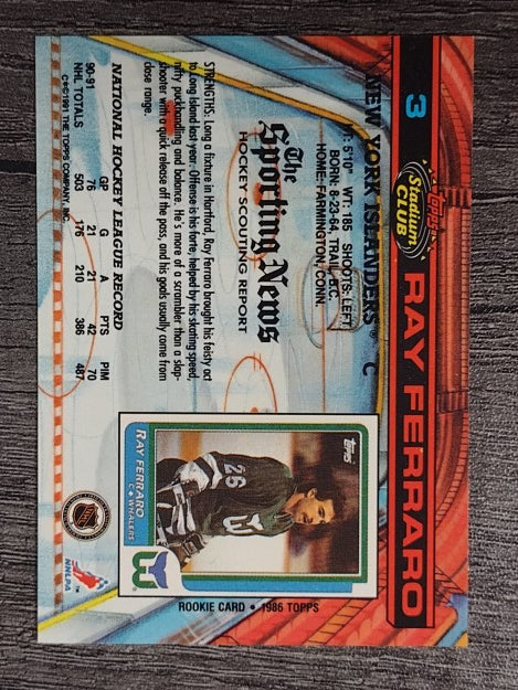 1991-92 Stadium Club #3 Ray Ferraro
