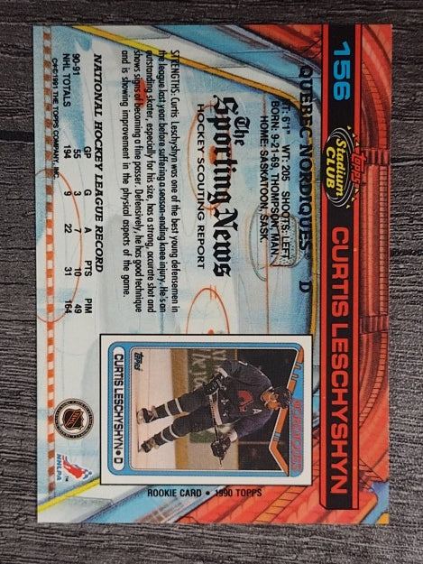 1991-92 Stadium Club #156 Curtis Leschyshyn