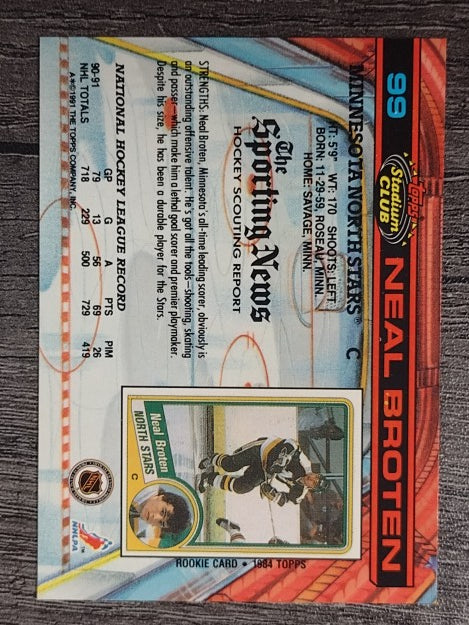 1991-92 Stadium Club #99 Neal Broten