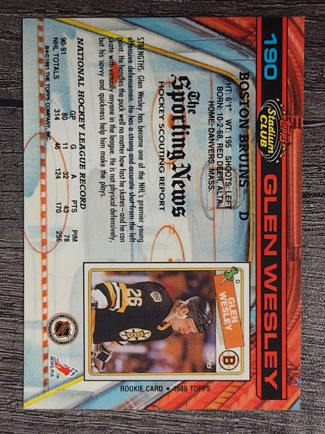 1991-92 Stadium Club #190 Glen Wesley