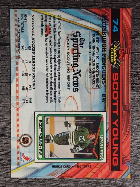 1991-92 Stadium Club #74 Scott Young