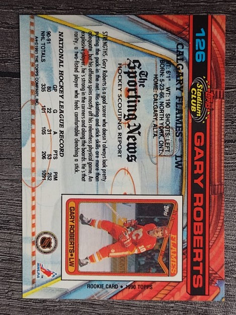 1991-92 Stadium Club #126 Gary Roberts
