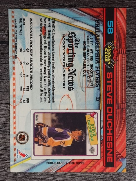 1991-92 Stadium Club #58 Steve Duchesne