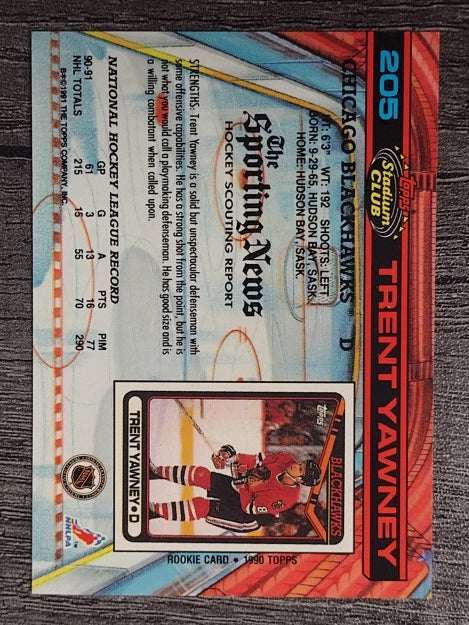 1991-92 Stadium Club #205 Trent Yawney