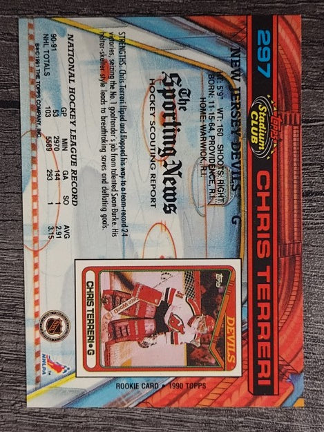1991-92 Stadium Club #297 Chris Terreri