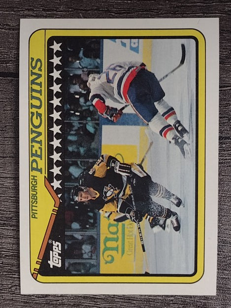 1990-91 Topps #326 Penguins Team/Randy Gilhen