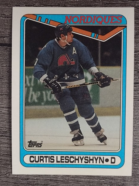 1990-91 Topps #216 Curtis Leschyshyn RC