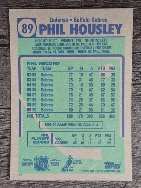 1990-91 Topps #89 Phil Housley