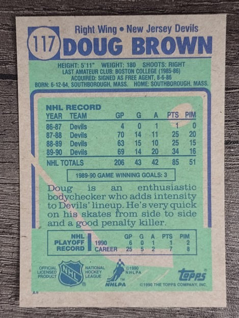 1990-91 Topps #117 Doug Brown