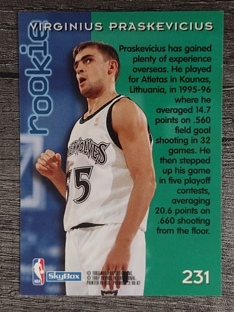 1996-97 SkyBox Premium #231 Virginius Praskevicius ROO RC