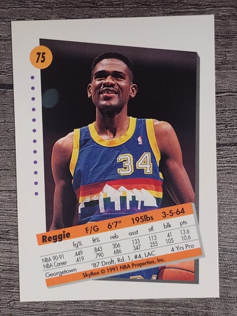 1991-92 SkyBox #75 Reggie Williams