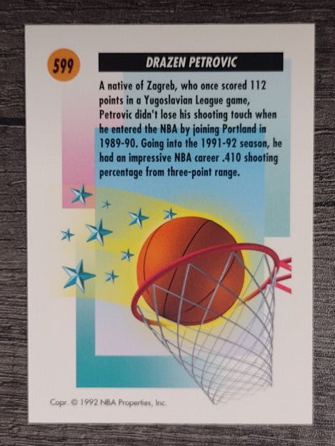 1991-92 SkyBox #599 Drazen Petrovic SS