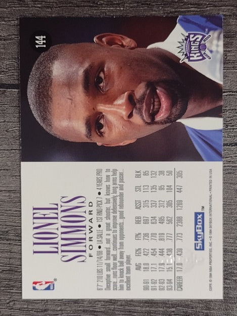 1994-95 SkyBox Premium #144 Lionel Simmons
