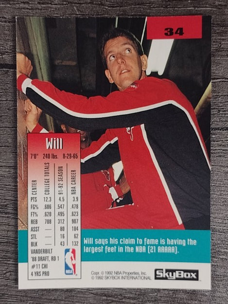 1992-93 SkyBox #34 Will Perdue