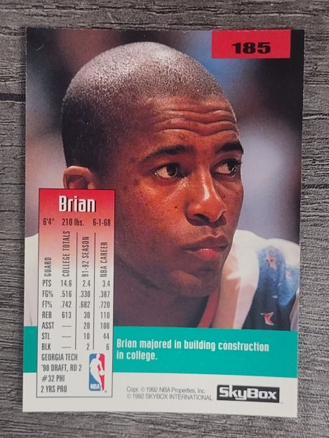 1992-93 SkyBox #185 Brian Oliver