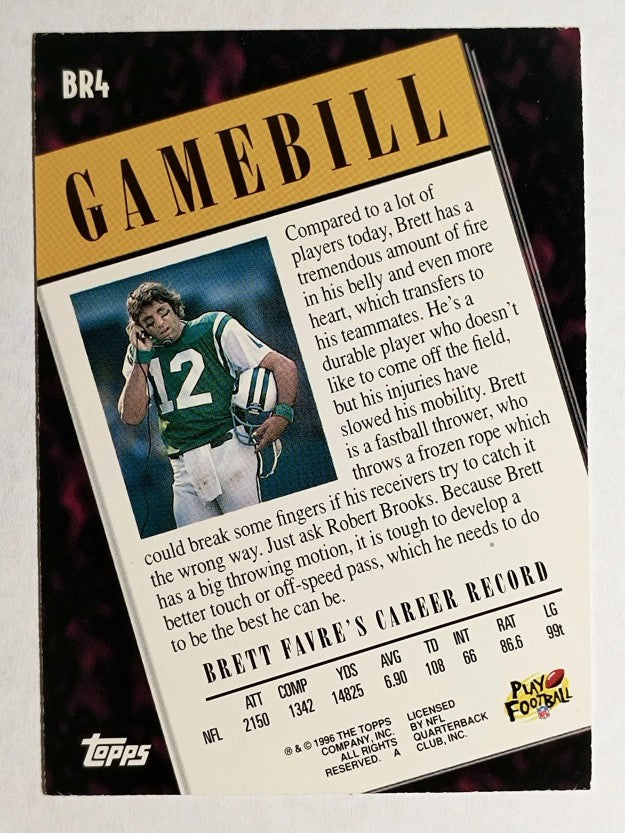 1996 Topps Broadway's Reviews #BR4 Brett Favre
