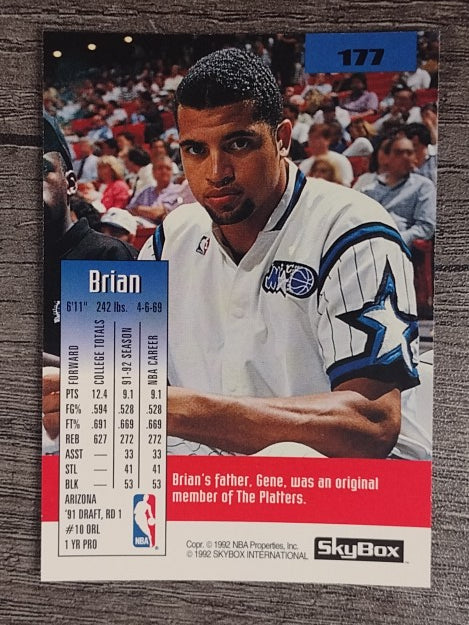 1992-93 SkyBox #177 Brian Williams