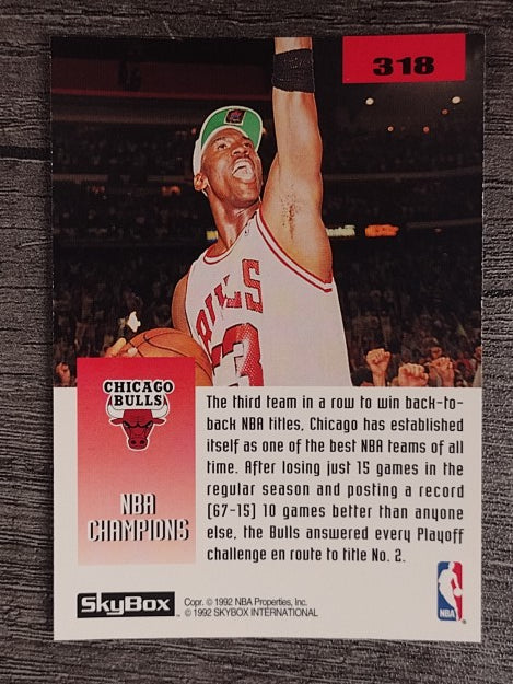 1992-93 SkyBox #318 NBA Champs/Michael Jordan