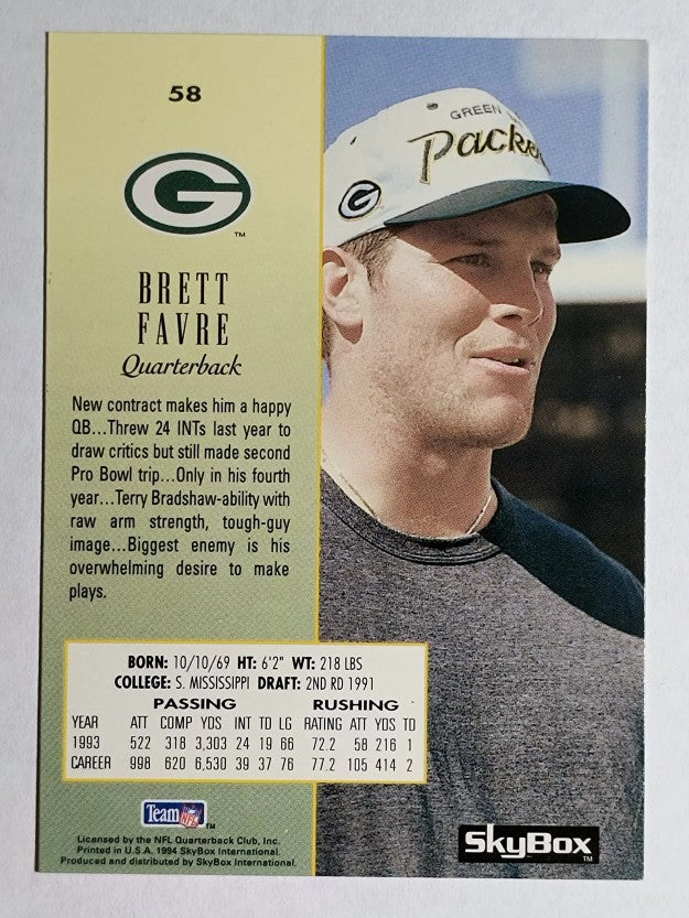 1994 SkyBox Premium #58 Brett Favre