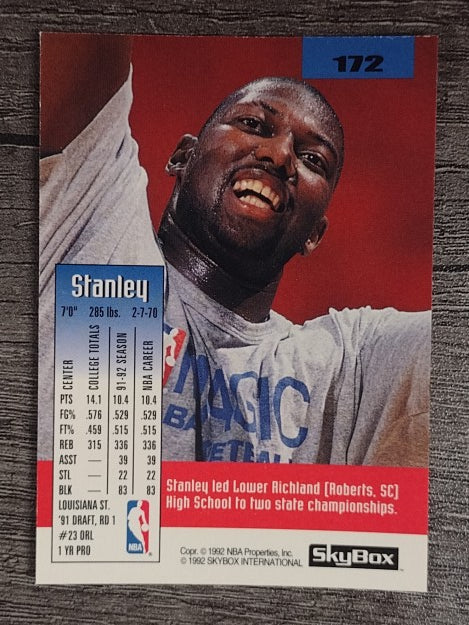 1992-93 SkyBox #172 Stanley Roberts
