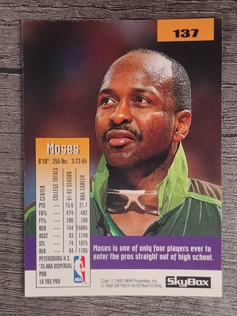 1992-93 SkyBox #137 Moses Malone