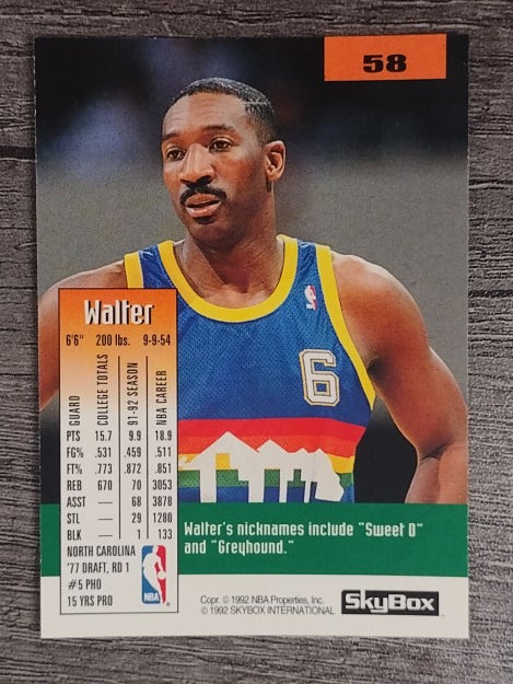 1992-93 SkyBox #58 Walter Davis