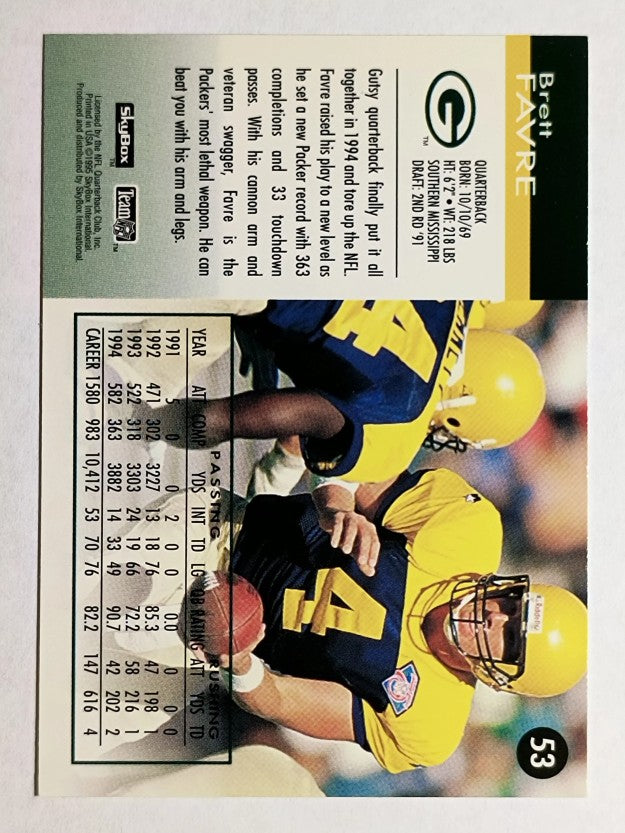 1995 SkyBox Impact #53 Brett Favre