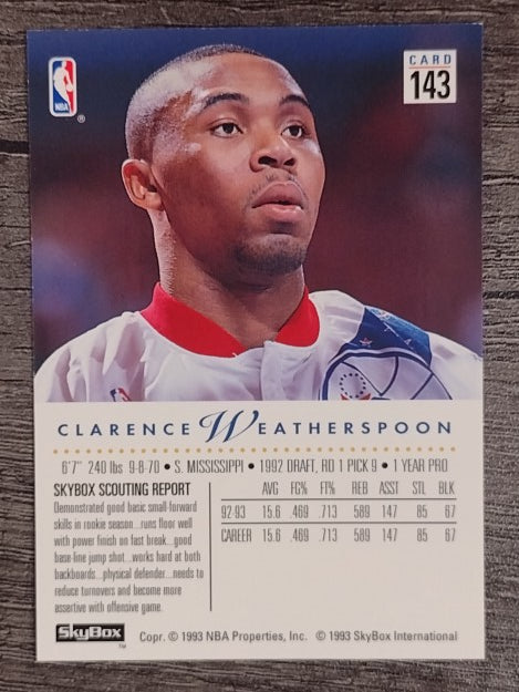 1993-94 SkyBox Premium #143 Clarence Weatherspoon