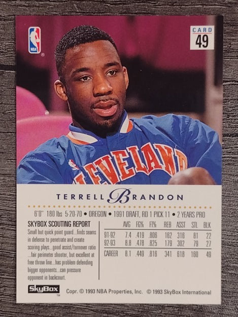 1993-94 SkyBox Premium #49 Terrell Brandon